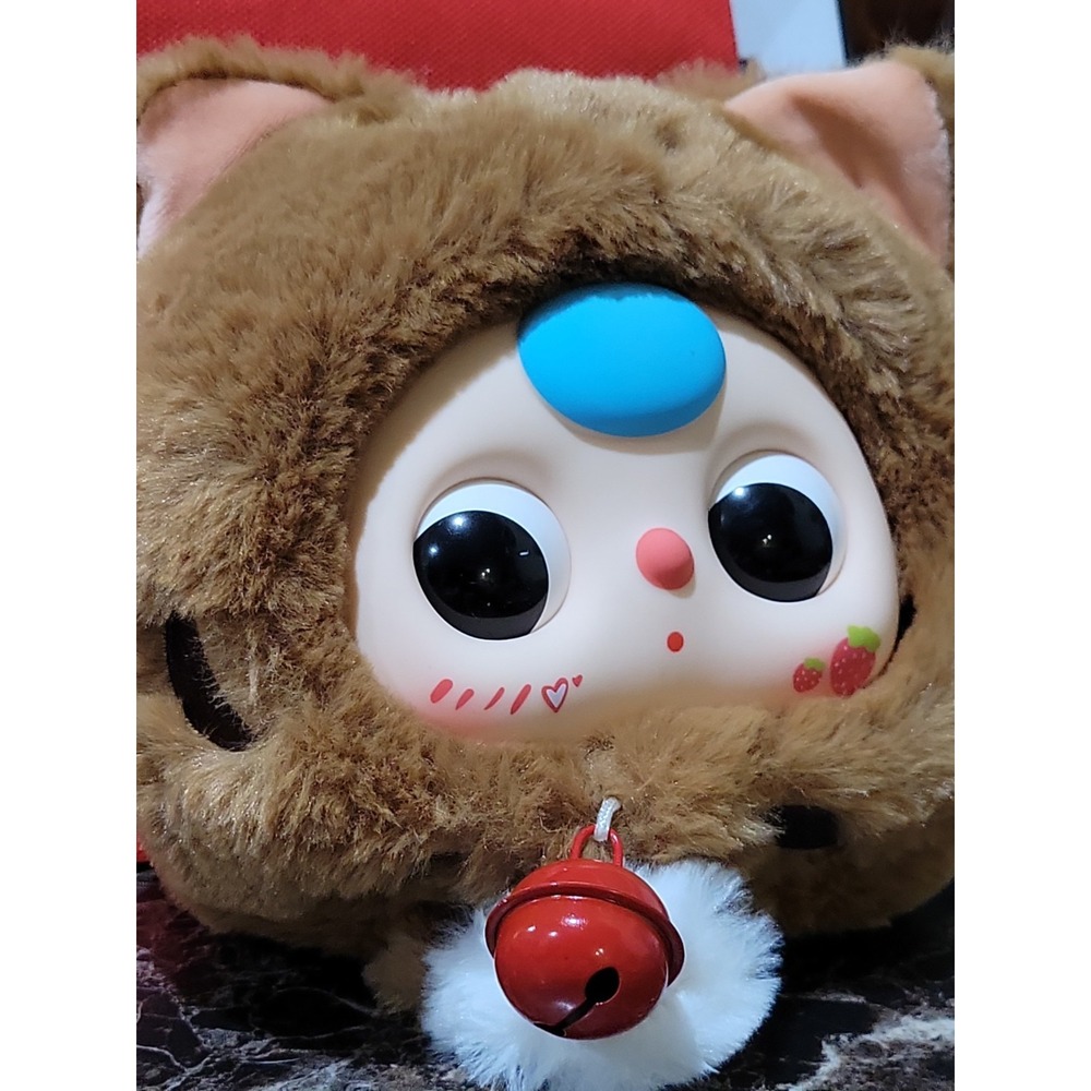 Baby Three Fortune Cat 400% zipper bag plush LITTLE OCELOT confirmed With Chain